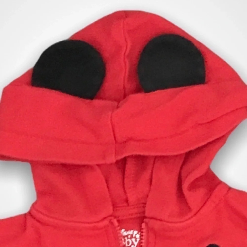 4/$20🥳 Disney Mickey Mouse Red Zip Up  Jacket - Picture 3 of 5